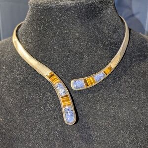 Necklace Silver And Tiger Eye Stone